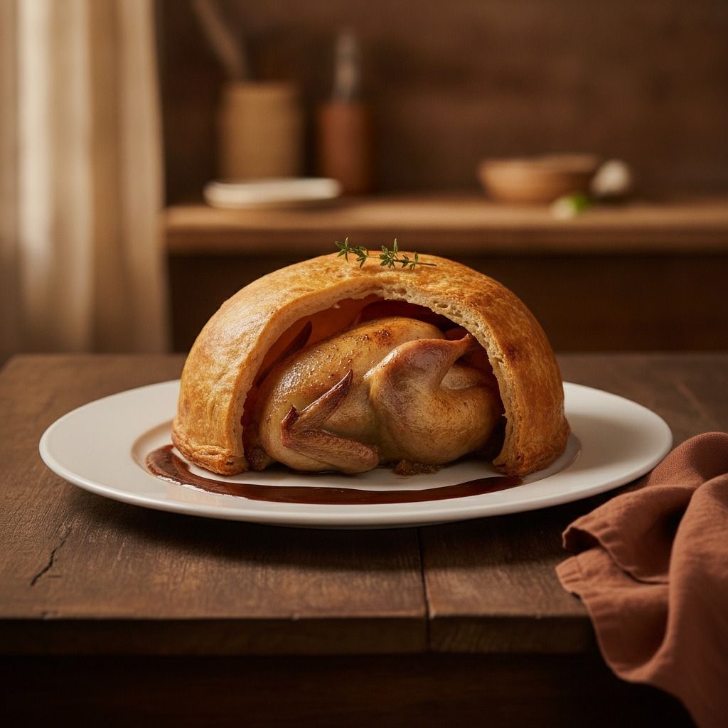 Cailles en Sarcophage (Quail in Puff Pastry) (AI-generated preview)