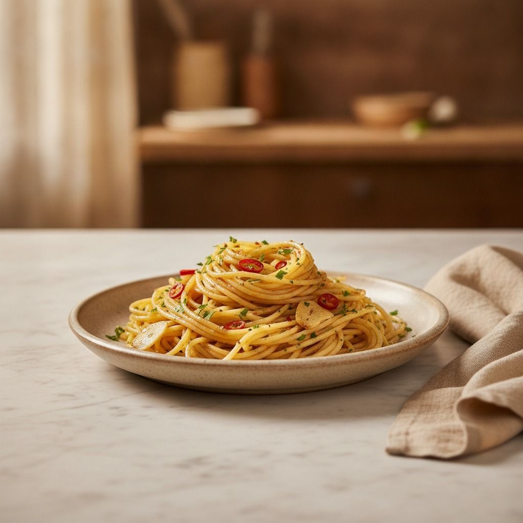 Pasta Aglio e Olio (AI-generated preview)