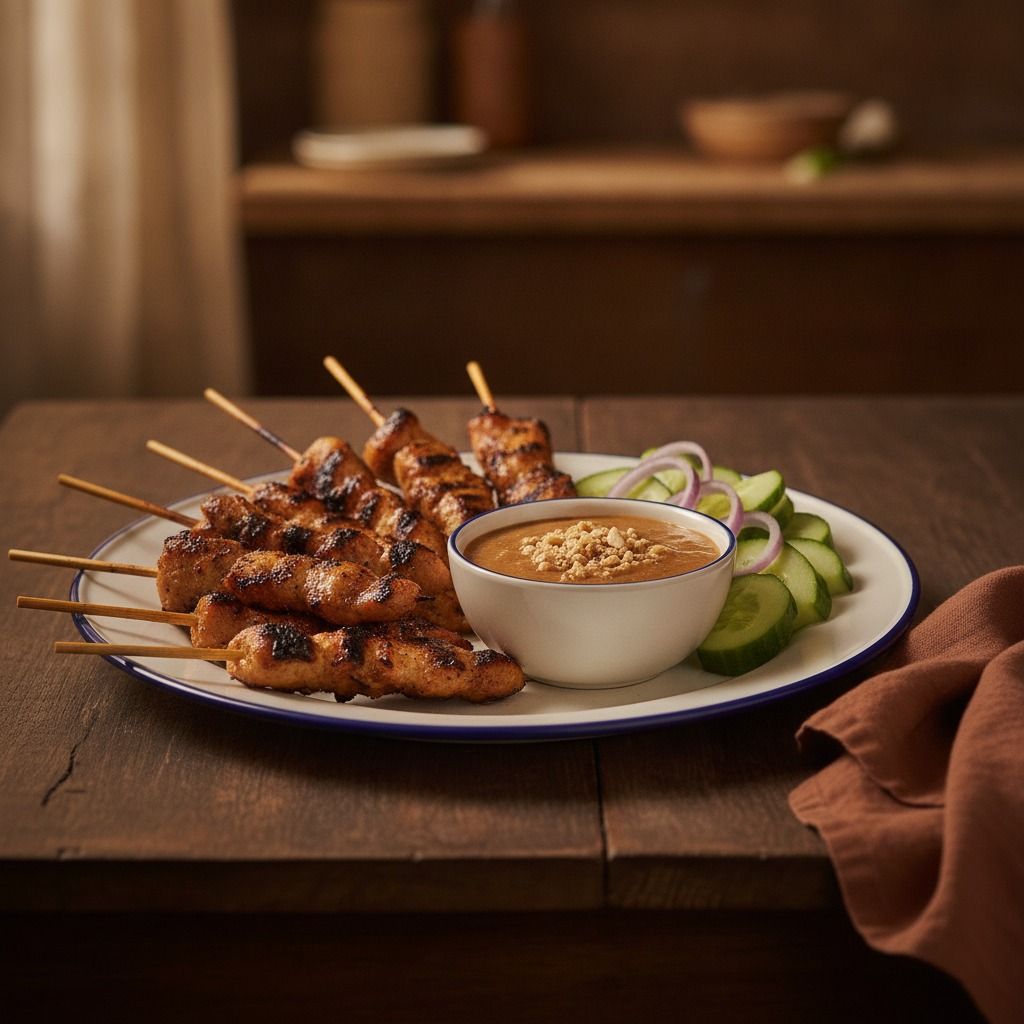 Newton Hawker Satay (AI-generated preview)