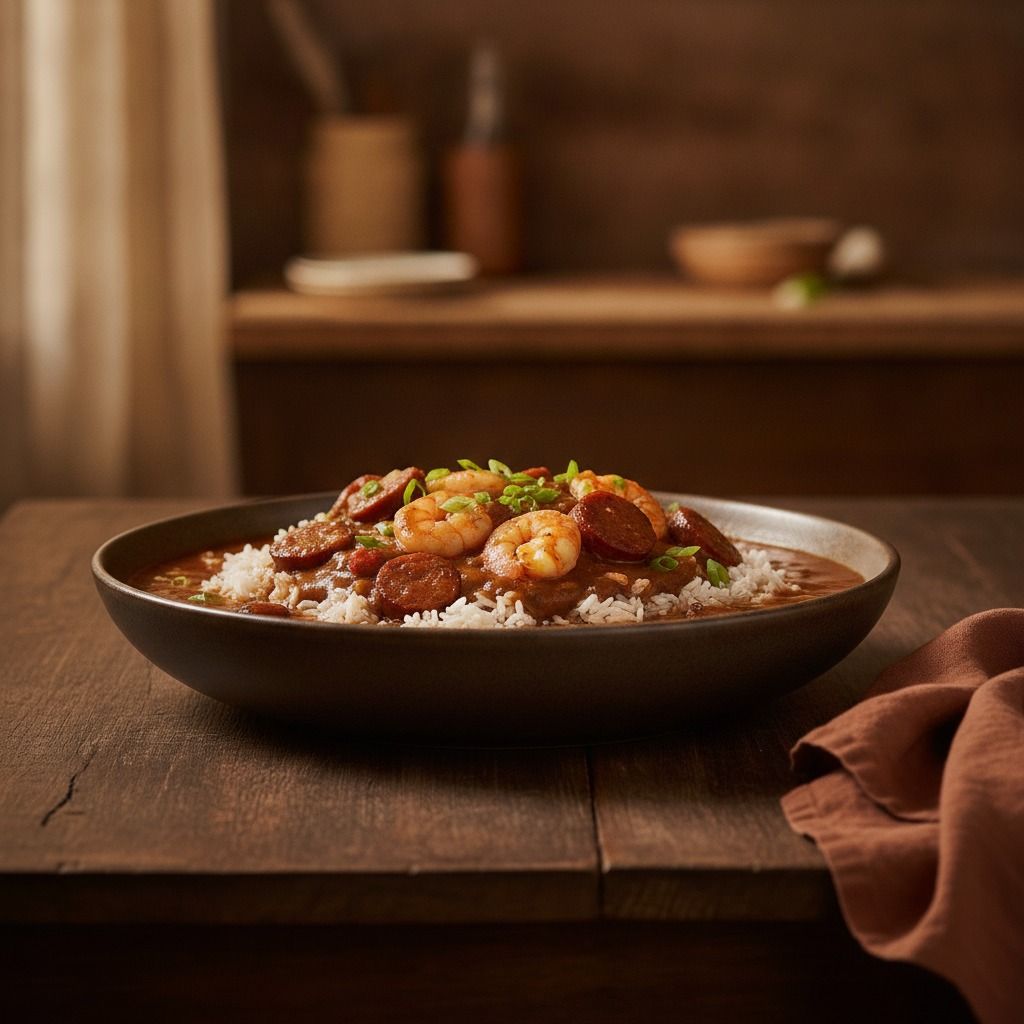 Bubba's Shrimp Gumbo (AI-generated preview)