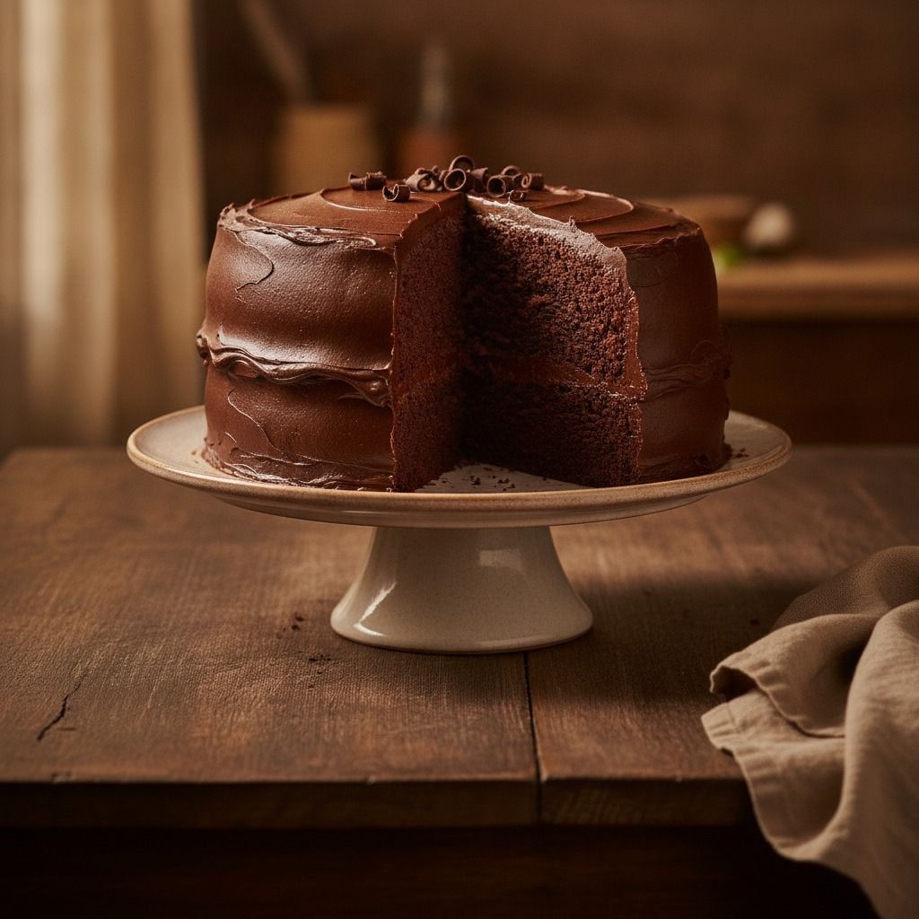 Double Fudge Chocolate Cake (AI-generated preview)