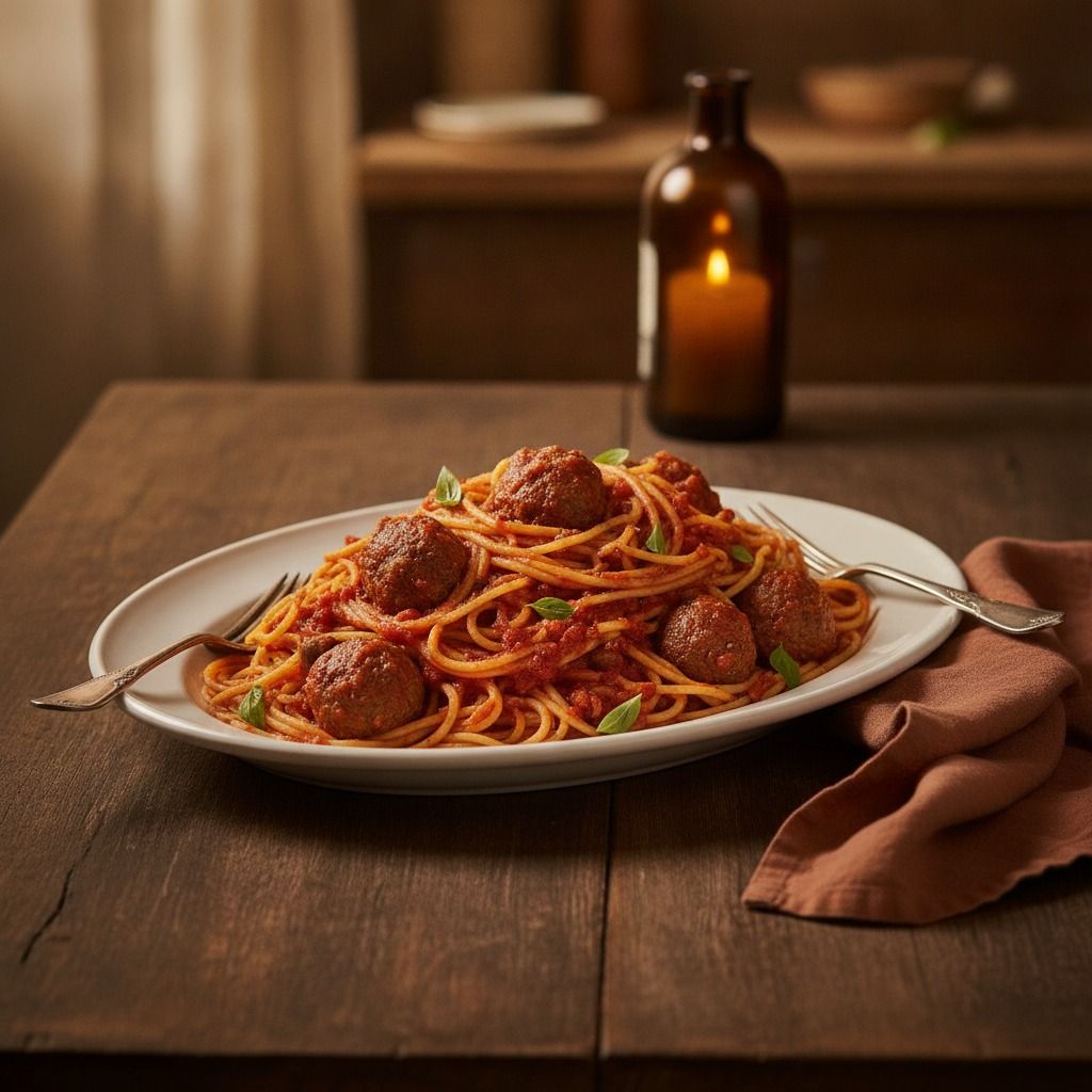 Spaghetti & Meatballs (AI-generated preview)