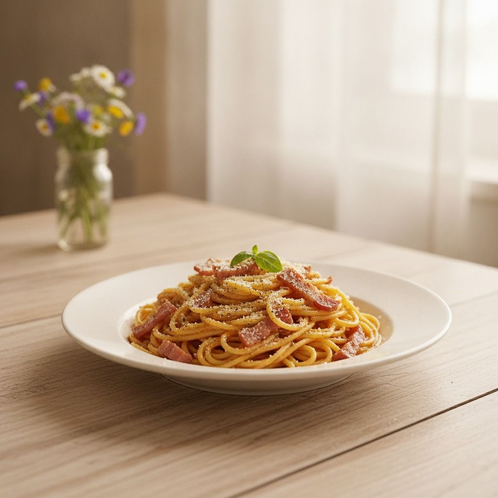 Mario's Pasta Carbonara (AI-generated preview)