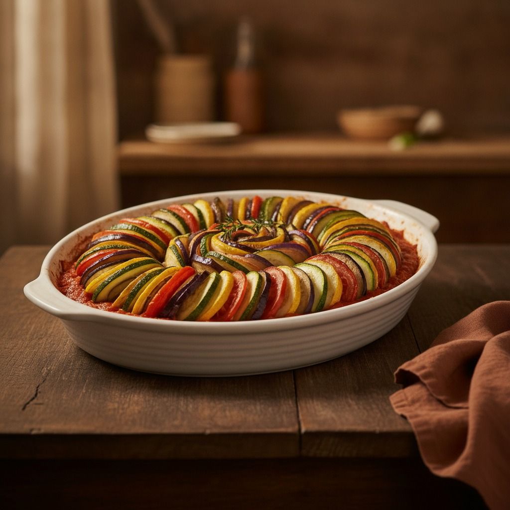 A dish from Ratatouille (AI-generated preview)