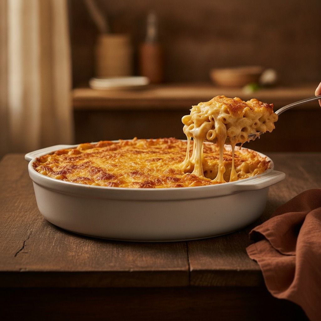 Baked Mac & Cheese (AI-generated preview)