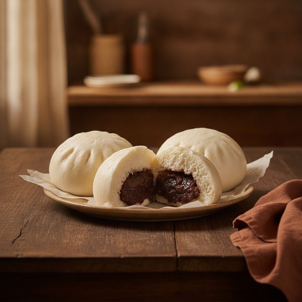 Lin's Steamed Red Bean Bun (AI-generated preview)