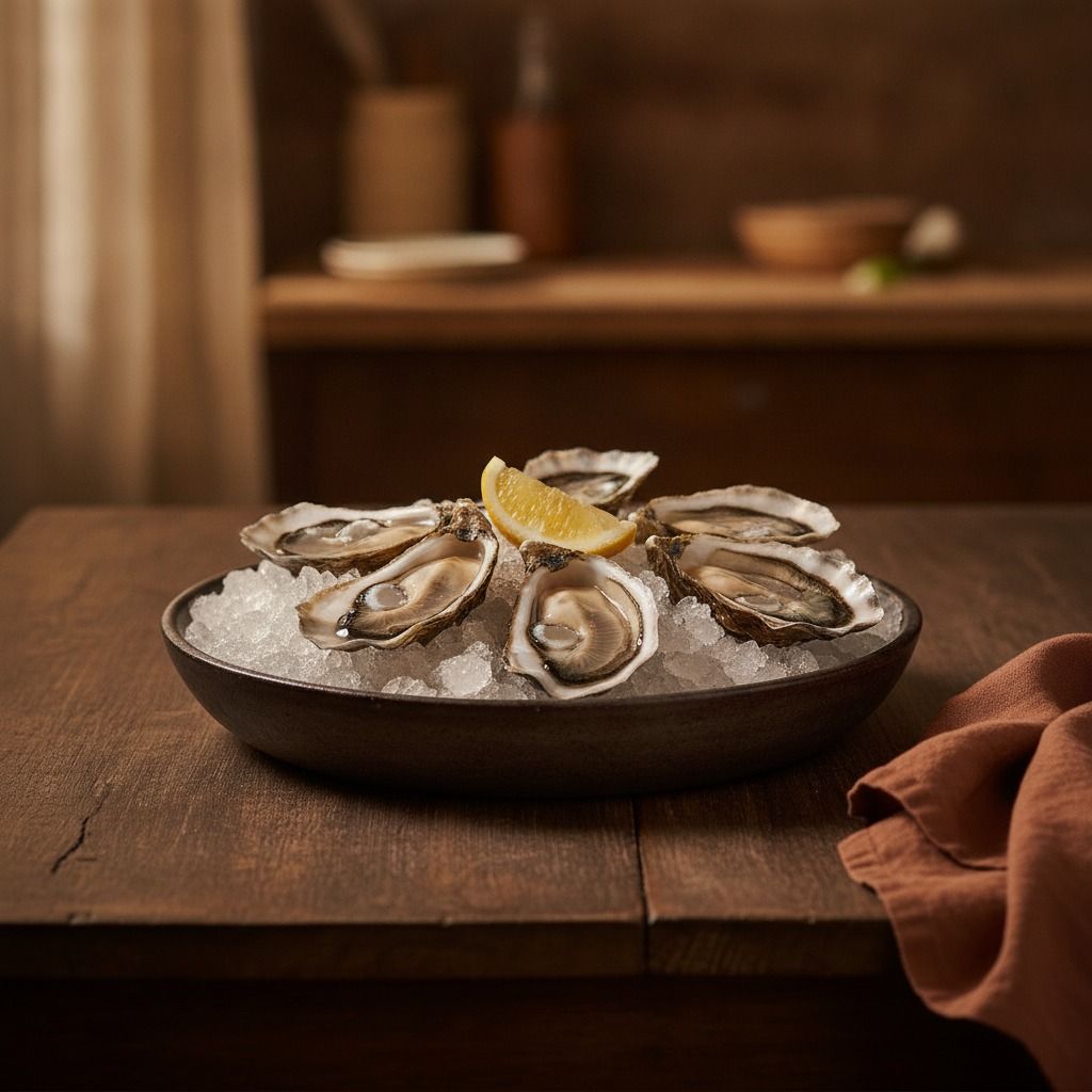 Raw Oysters on the Half Shell (AI-generated preview)