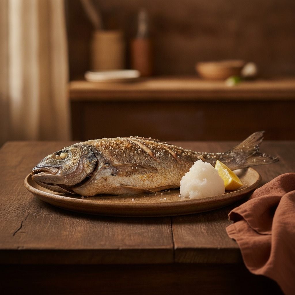 Salt-Grilled Fish (AI-generated preview)