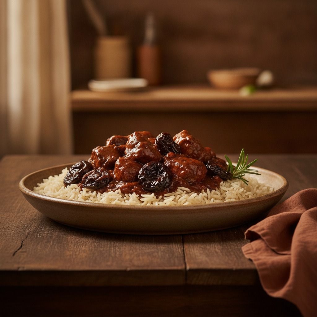 Lamb Stew with Dried Plums (AI-generated preview)