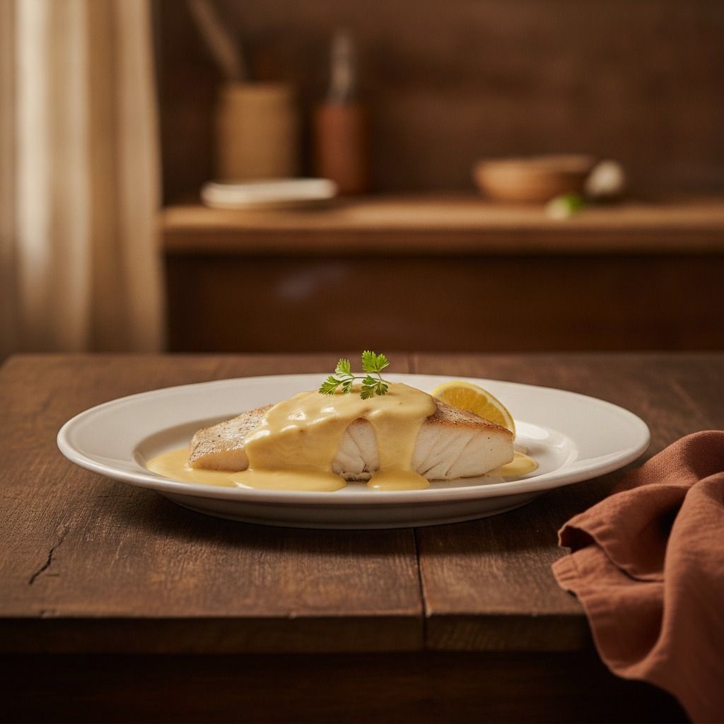 Turbot with Hollandaise (AI-generated preview)