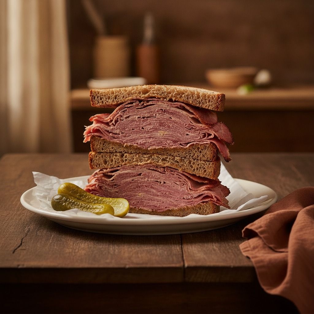 Katz's Pastrami on Rye (AI-generated preview)