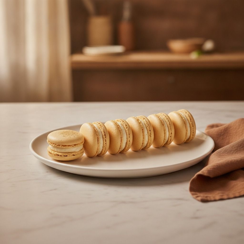 Giraffe-Milk Macarons (AI-generated preview)