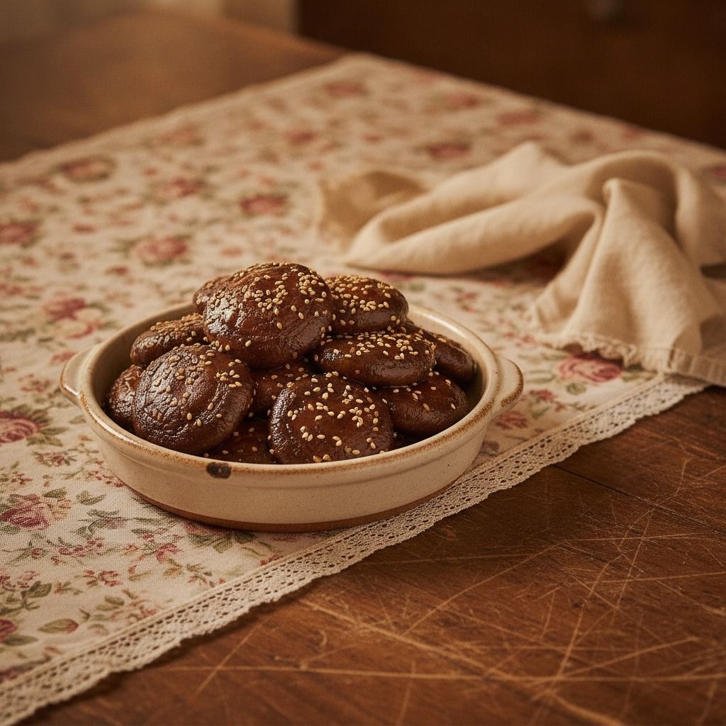 Rice-Syrup Braised Shiitake Mushrooms (AI-generated preview)