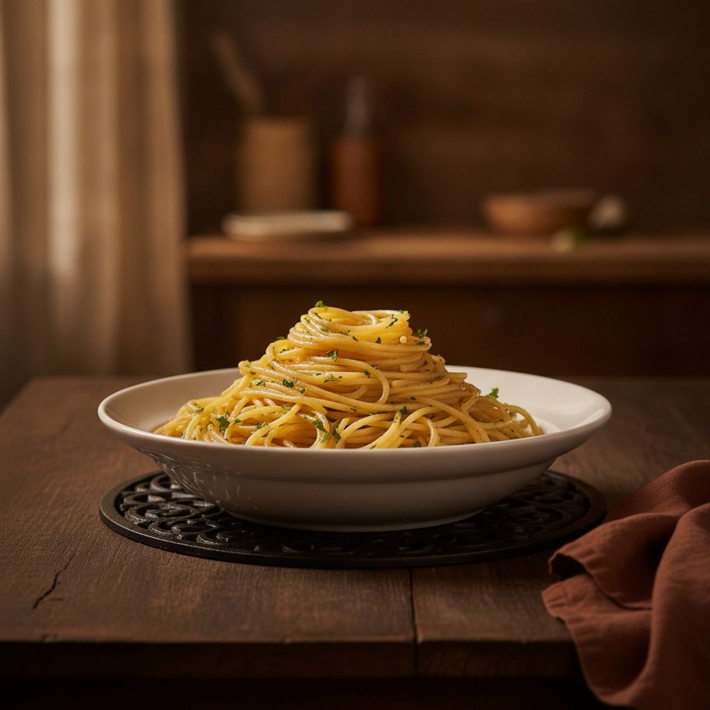 Spaghetti Aglio e Olio (AI-generated preview)