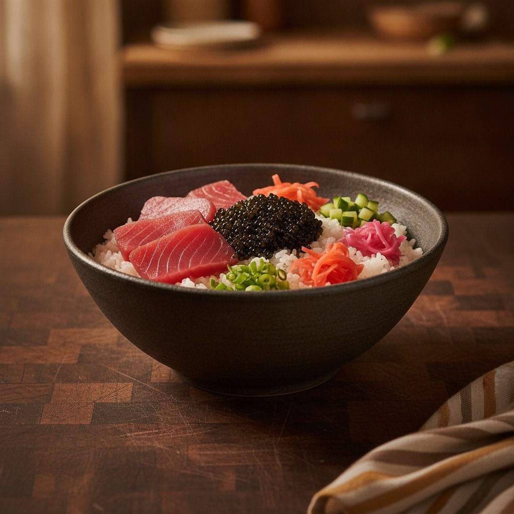 Tuna and Caviar Bibimbap (AI-generated preview)