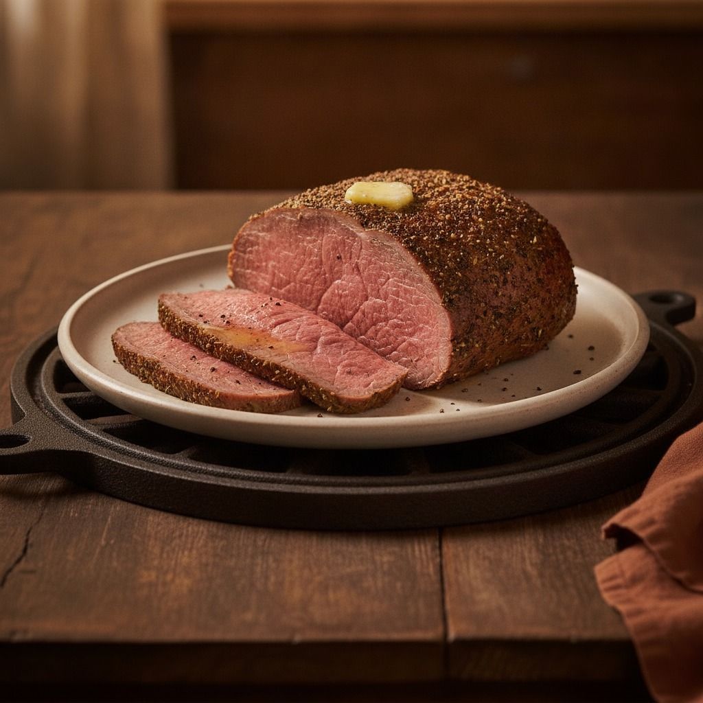 Fireside Herb-Crusted Roast (AI-generated preview)