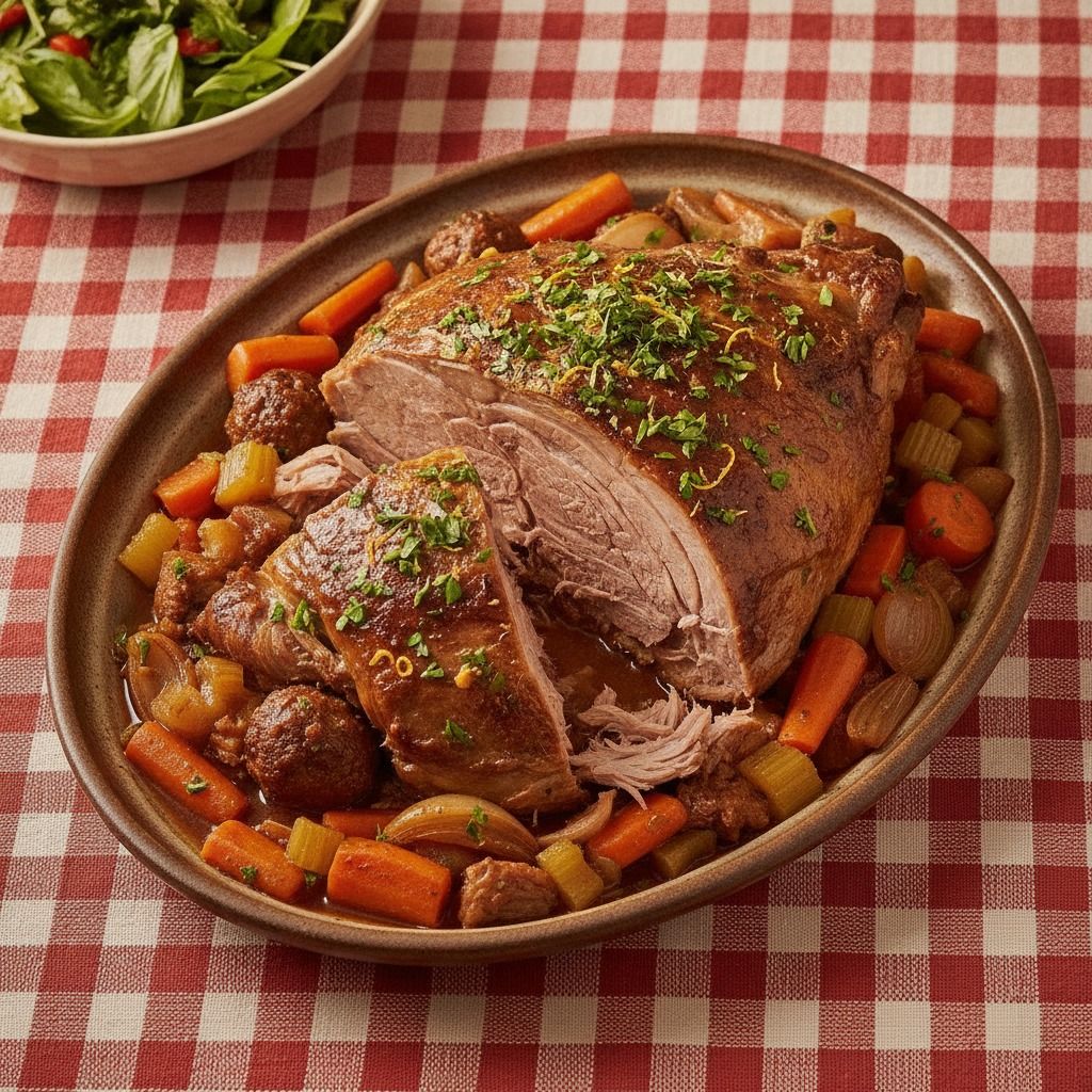 Roasted Leg, Osso Buco Style (AI-generated preview)