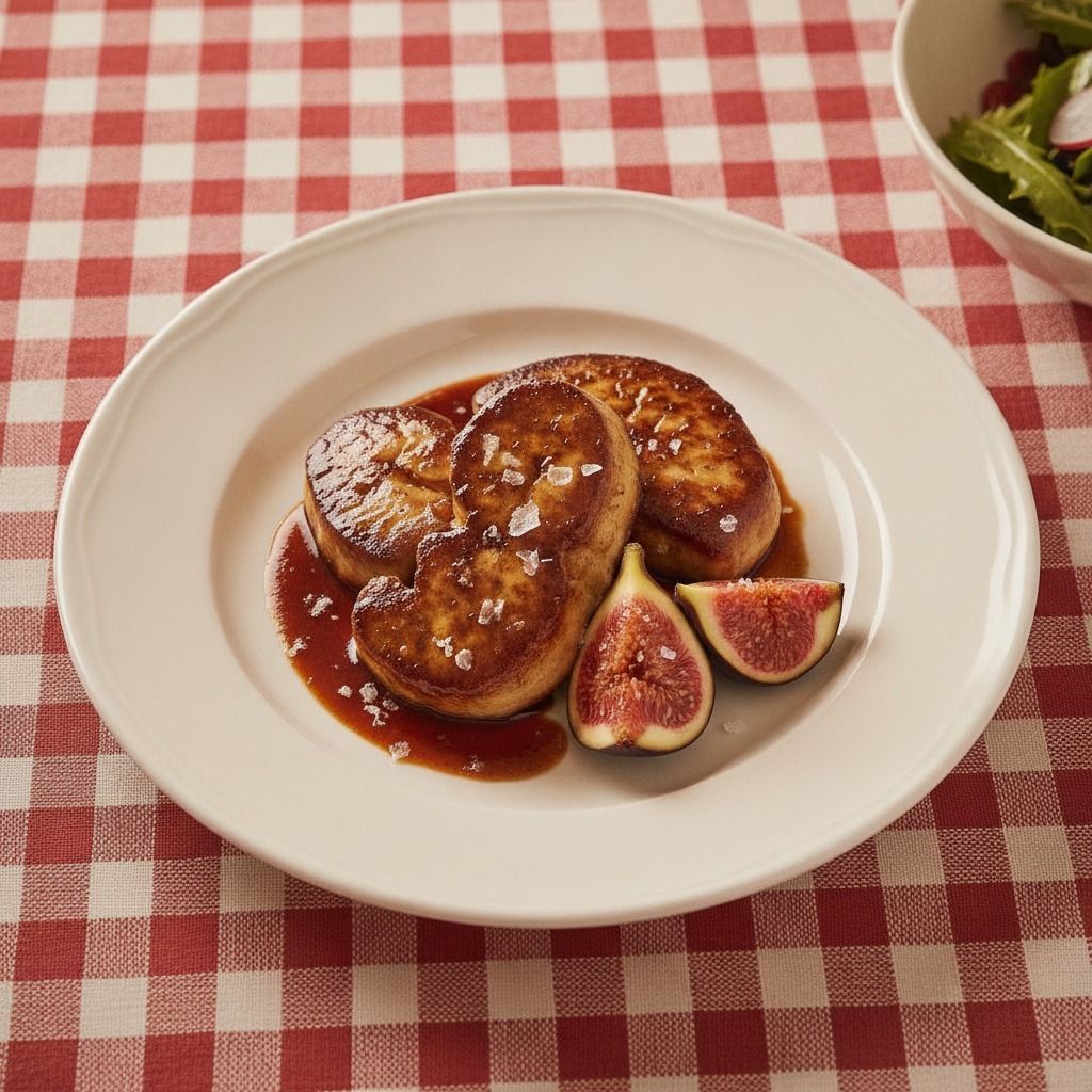 Seared Foie Gras with Fig Reduction (AI-generated preview)