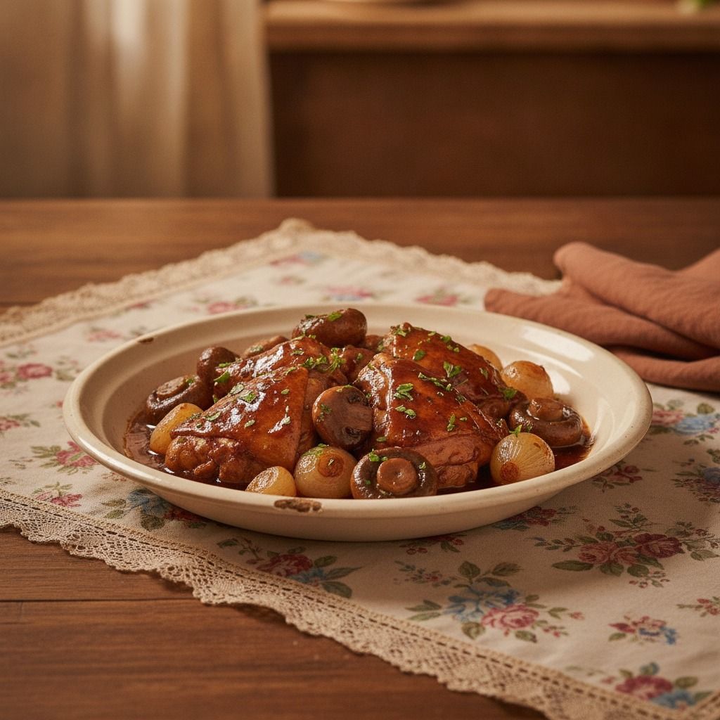 Coq au Vin (AI-generated preview)