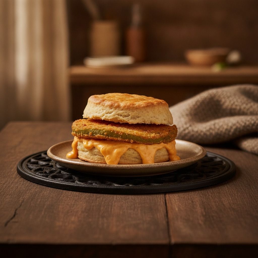 Pimiento Cheese and Fried Green Tomato Biscuits (AI-generated preview)