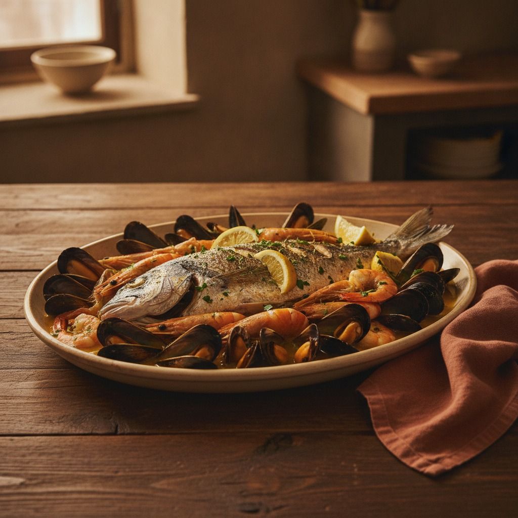 Seven Fishes Party Platter (AI-generated preview)